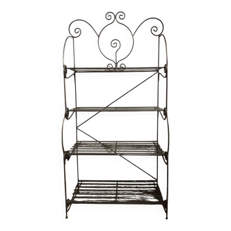 Étagère en fer forgé style boulangère revisité