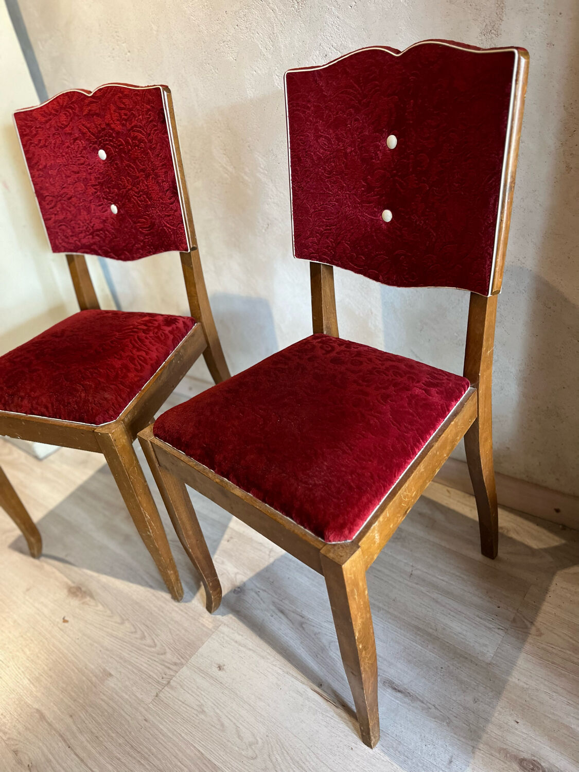 Set of 2 upholstered chairs 1950/60