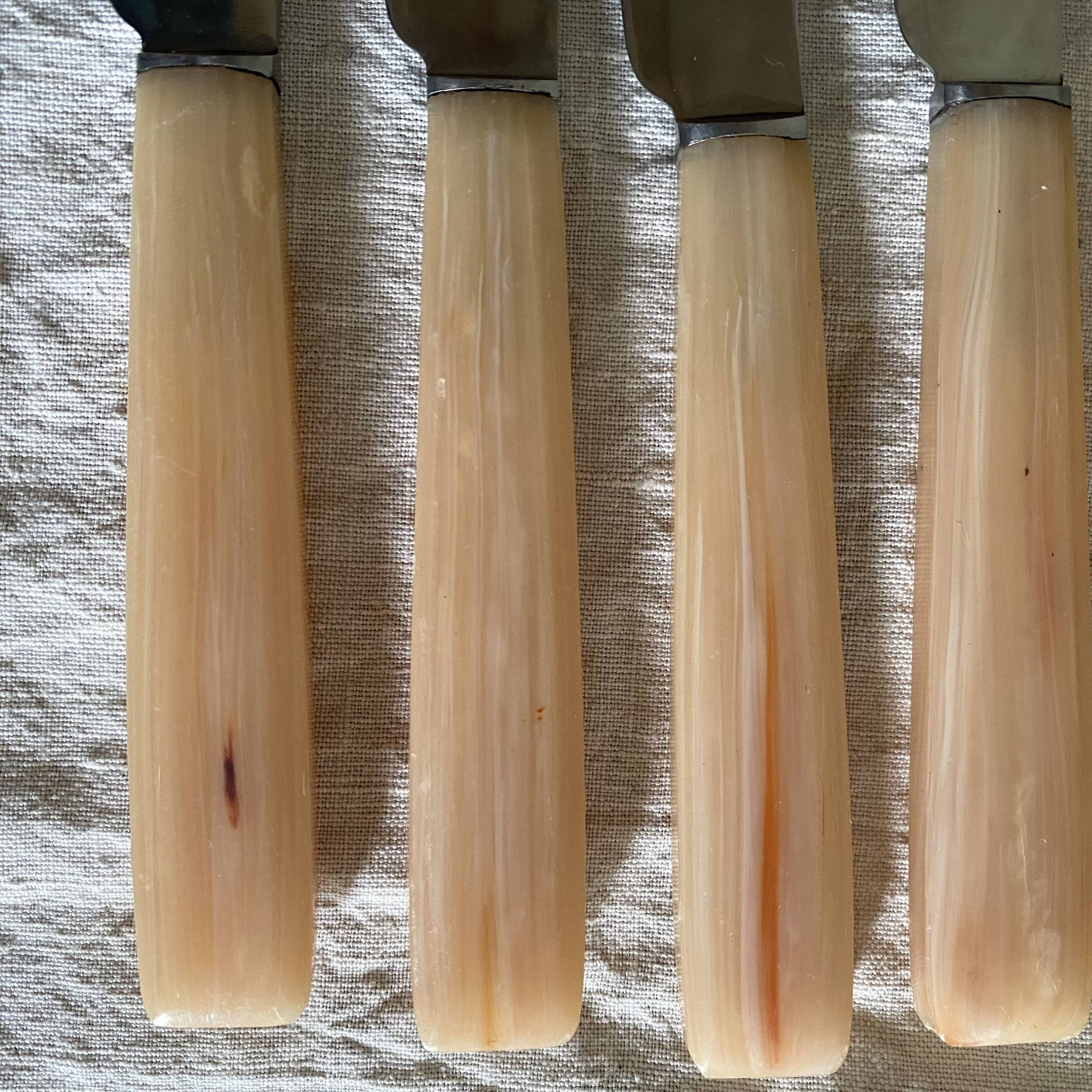 Vintage resin and stainless steel knives