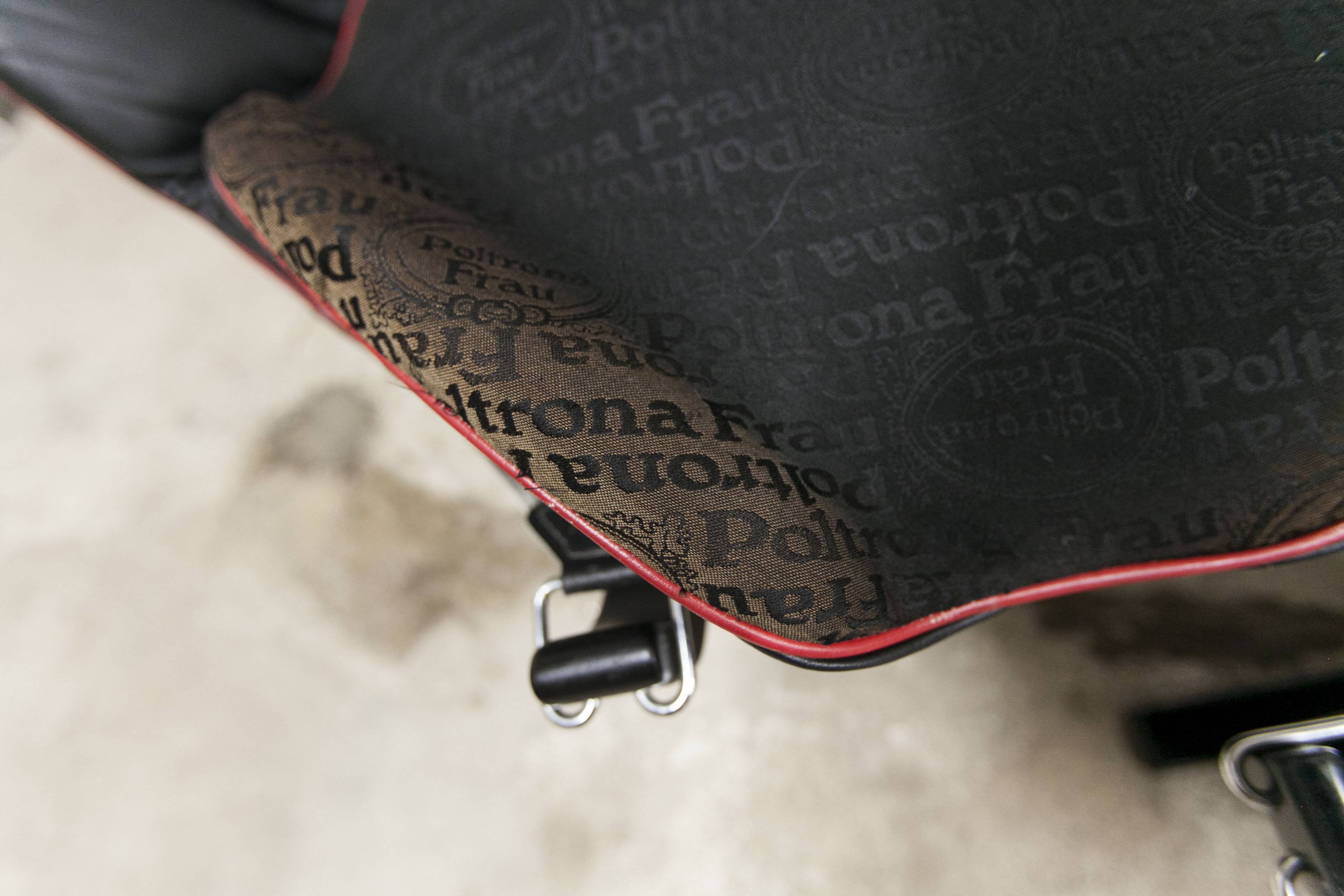 Set of armchair + ottoman viking p97 by Sigurd Russell for Poltrona Frau