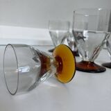 Set of Art Deco faceted glasses