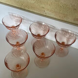 6 Rosaline Luminarc champagne coupes