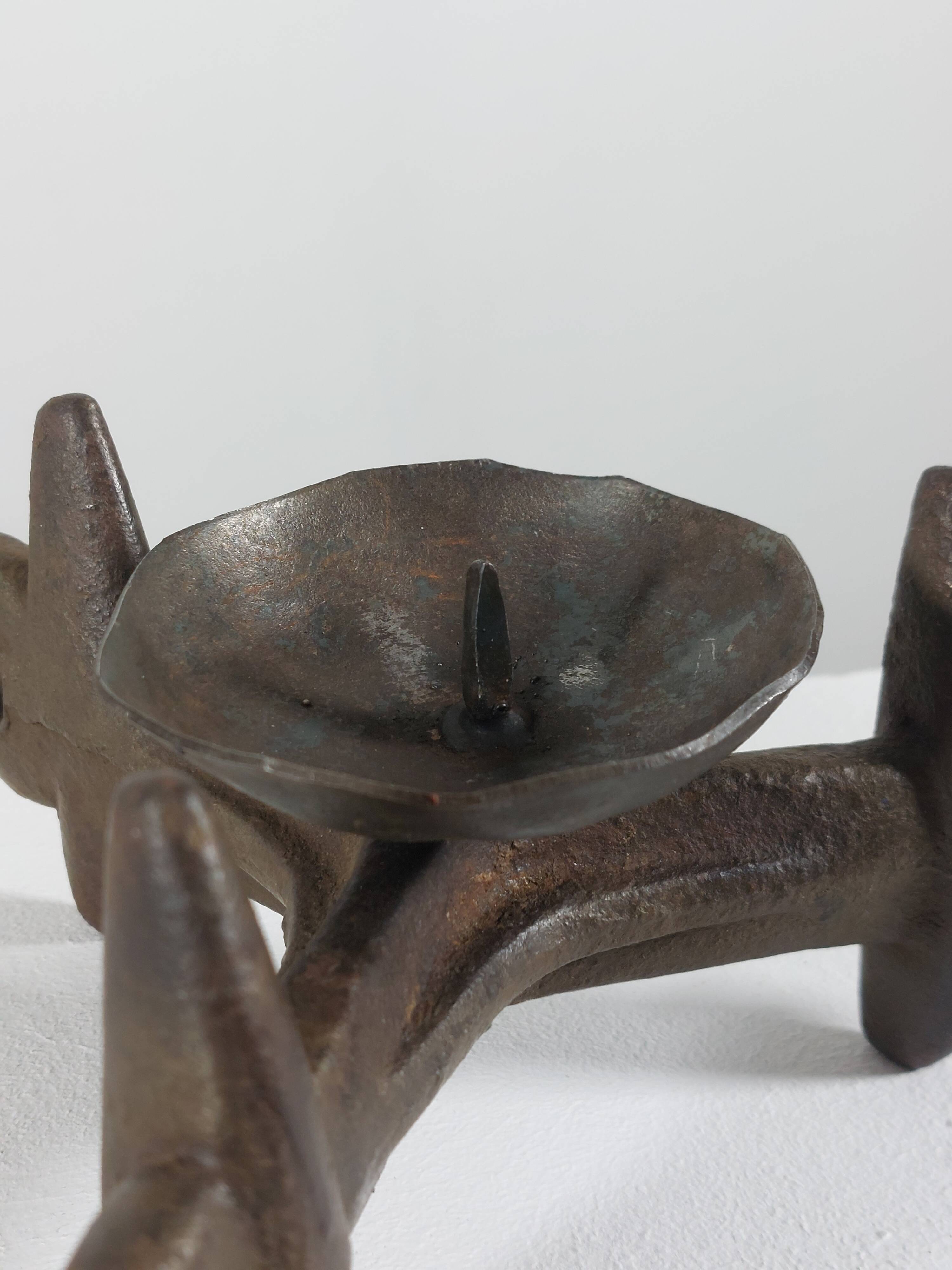 Unique vintage brutalist candlestick.