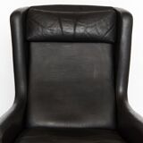 Fauteuil à oreilles et repose-pieds vintage par Rudolf Glatzel pour Kill In