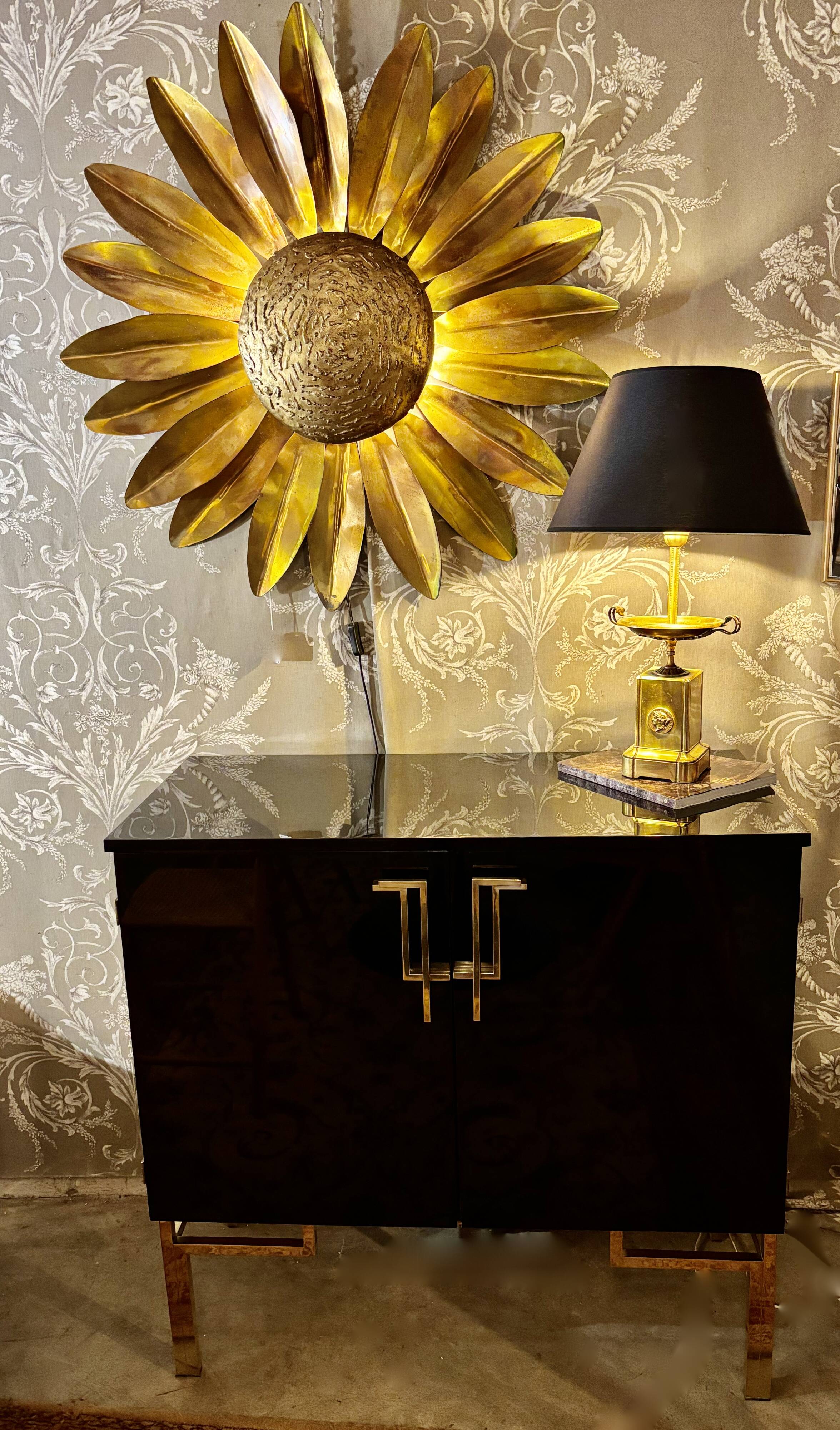 Guy Lefevre black lacquer storage unit 1970