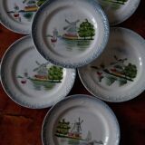 12 dessert plates Saint-Amand