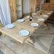 Monastery table with extensions in solid oak