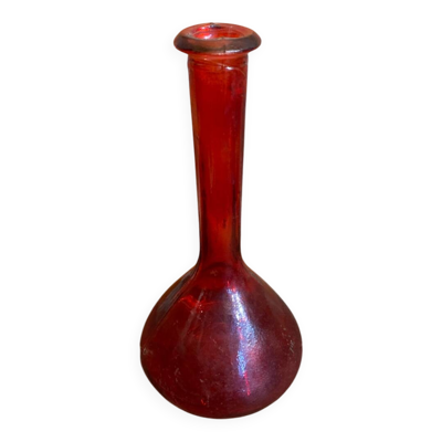 Bouteille carafe bouteille style empoli ancienne dame jeanne verre rou