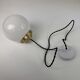 Pair of vintage opaline hanging lights 13 cm