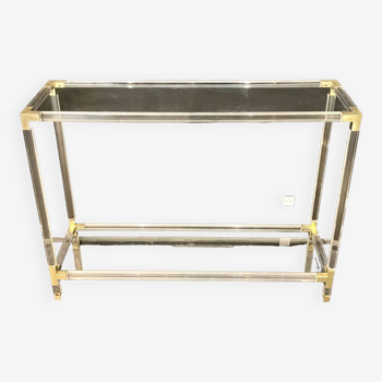 Plexiglas and brass console