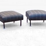 Pair of designer ottoman poufs by Steiner from the 50s