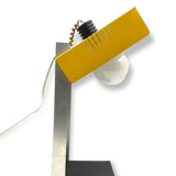Space age yellow cubic table lamp, Italy 1970s