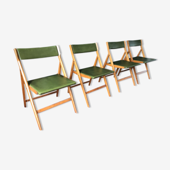 Suite of 4 vintage folding chairs Eden by Gio Ponti for Fratelli Reguitti, 1960