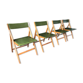Suite of 4 vintage folding chairs Eden by Gio Ponti for Fratelli Reguitti, 1960