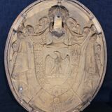 Ancienne plaque en cuivre de notaire ou officier ministériel