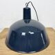 Industrial dark blue enamel pendant lamp from emax, 1960s