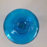 Turquoise blue blown glass vase