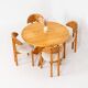 Dining set in pine with 4 chairs by Vamdrup