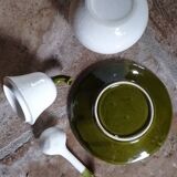 Vintage pear barbotine sugar bowl