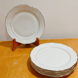 Cinq assiettes à dessert Bavaria liserer argent