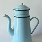Mint enamelled sheet metal coffee maker