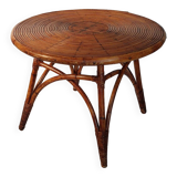 Rattan coffee table circa 1955