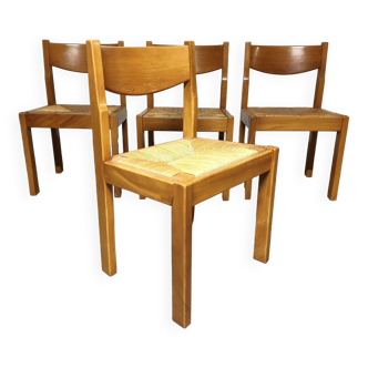 Set of 4 Luigi Gorgoni chairs 1980