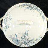 Soupiere in faience salins-les-bains floral decoration around 1900