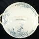 Soupiere en faience salins-les-bains décor floral vers 1900