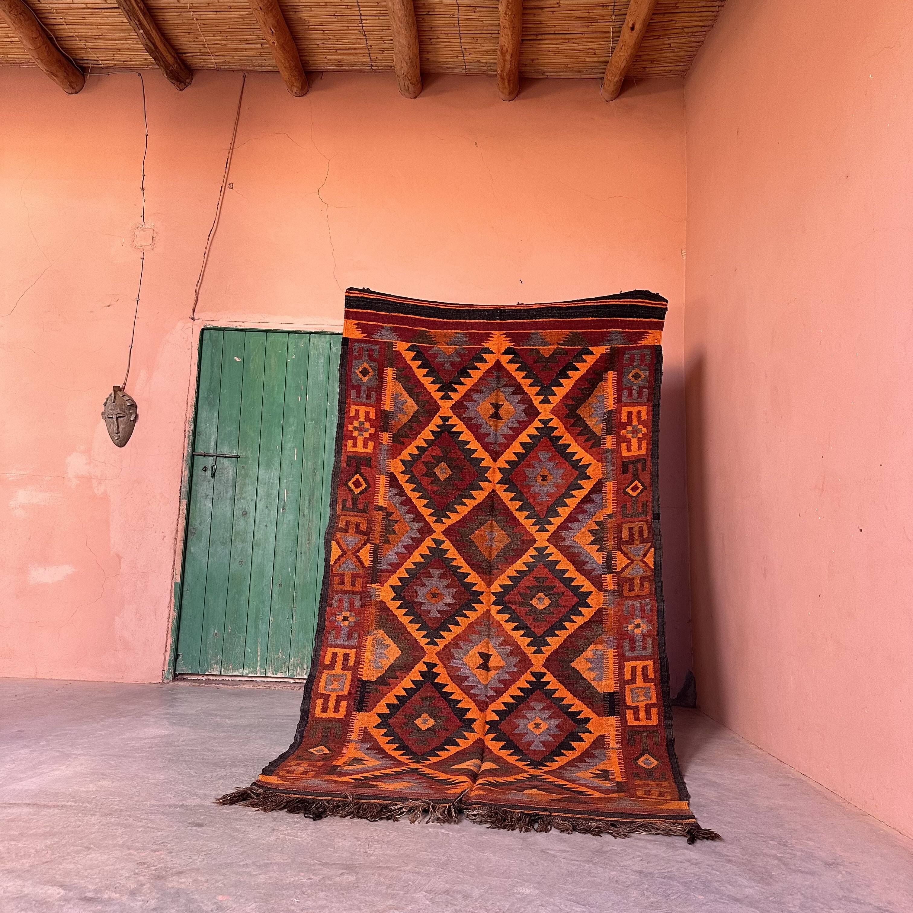 Moroccan Kilim Zayan Rug - 257 x 136 cm