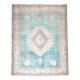 1960s Vintage Persian Handmade Wool Cotton Turquoise Area Rug 293x378