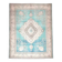 1960s Vintage Persian Handmade Wool Cotton Turquoise Area Rug 293x378