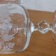 Set of 7 white wine glasses on feet, grape decoration and Luminarc vine shoot