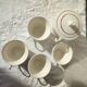 Ensemble 4 tasses et un sucrier Badonviller Floral