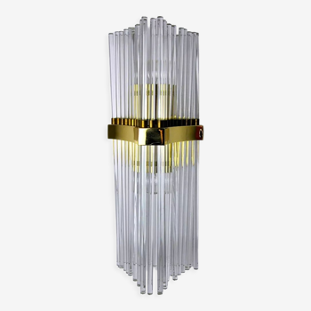 Sciolari wall lamp for Lightolier, murano glass, italy, 1970