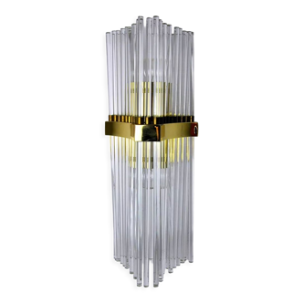 Sciolari wall lamp for Lightolier, murano glass, italy, 1970