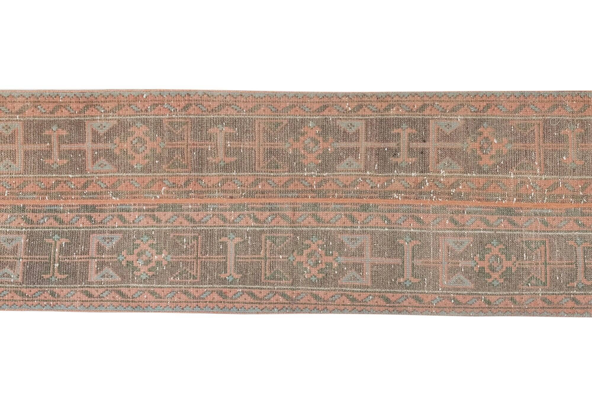 Vintage Turkish hallway rug 59x291 cm