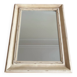 Miroir en bois couleur ivoire effet vieilli