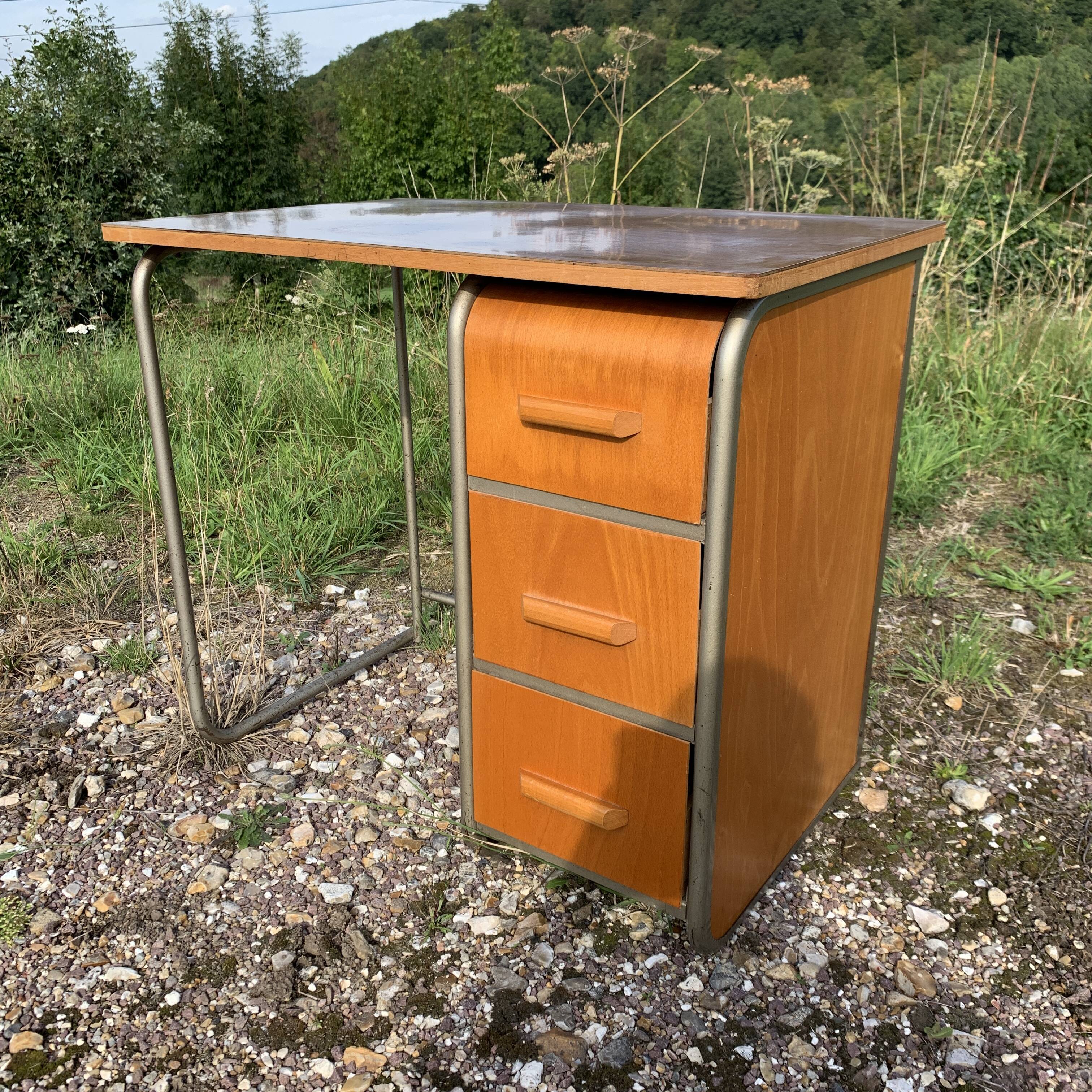 Child desk with drawer box 1950