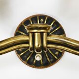 Pair of Wall Sconces in Brass from Viennese Modernism Hugo Gorge, Austria, 1940s