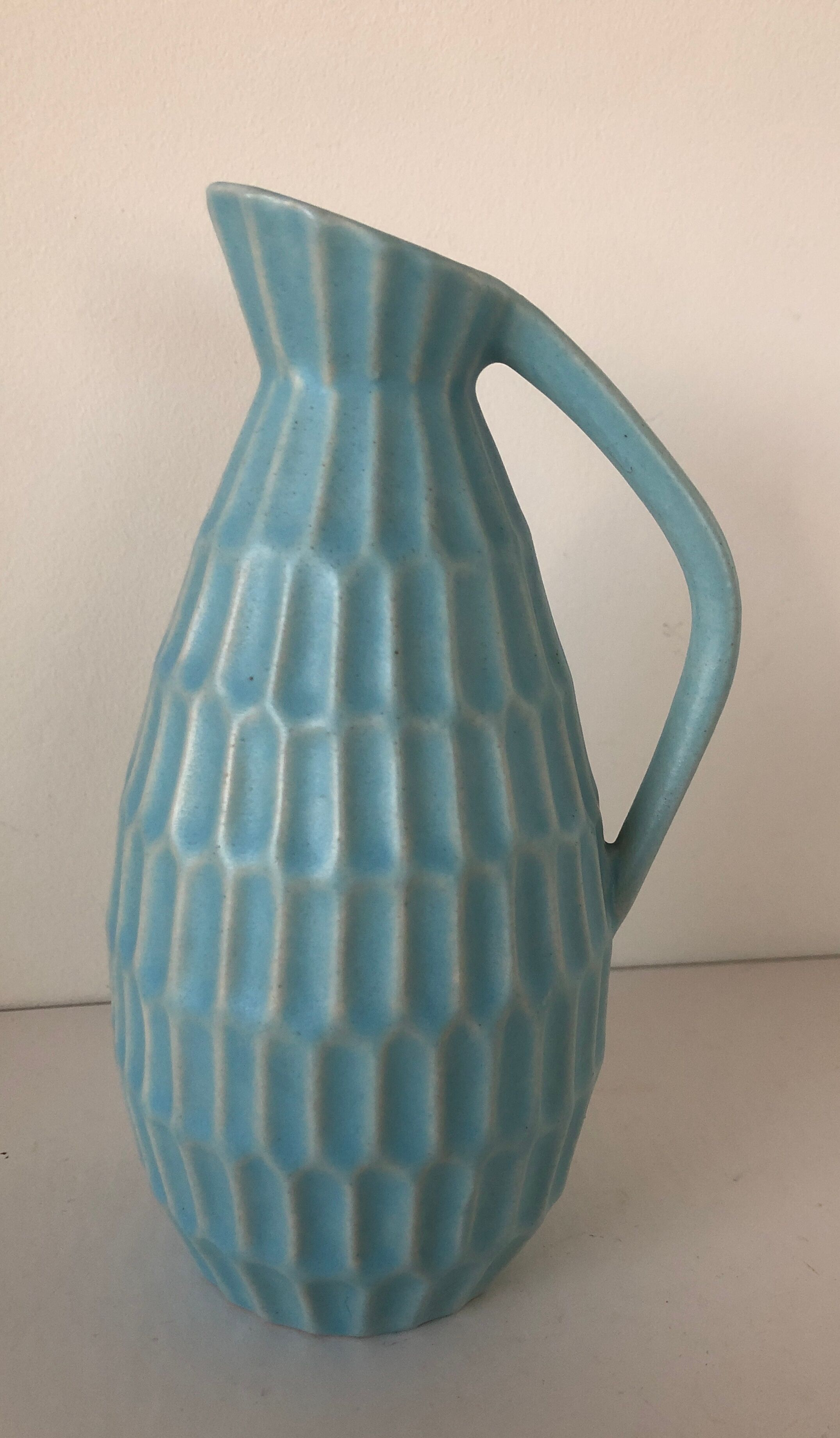 Turquoise vase West -Germany ceramic