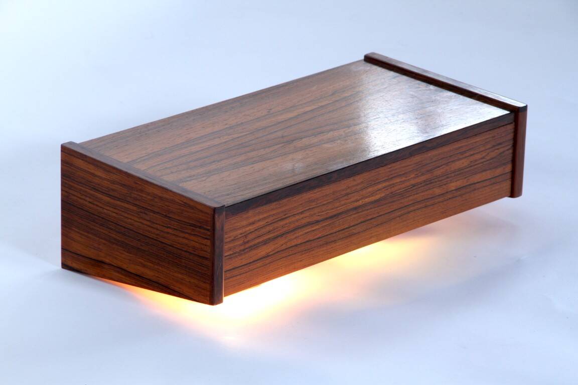 Vintage rosewood floating bedside tables. Set of two. 1960s