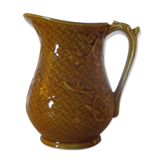 Sarreguemines earthenware pitcher