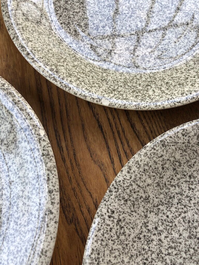 Lot de 6 assiettes plates en mélamine bleu 27,5 cm Table decor blues | Maisons du Monde