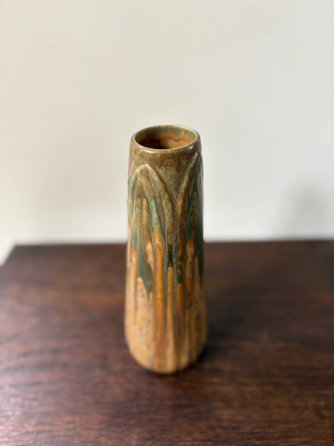 Large ceramic vase Metenier Belgian Art Nouveau