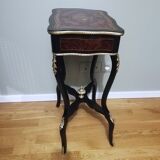Travailleuse ou table à ouvrage en marqueterie d'époque Napoléon III