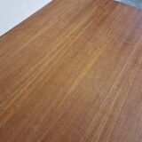 Etienne Fermigier (1932-1973) Aluminium table and black lacquered metal 1960