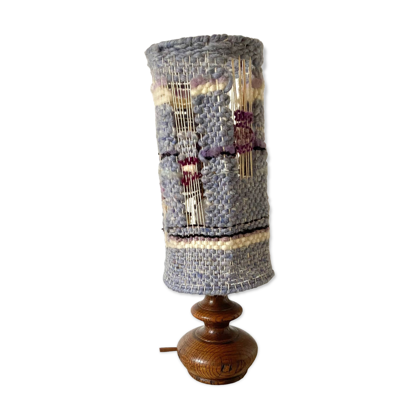 Vintage wool ball lamp from the 70s