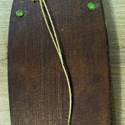Vintage wooden and metal fish platter – salmon/trout serving tray –