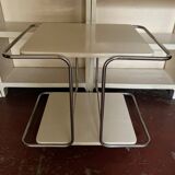 White trolley Italian design side table 1970